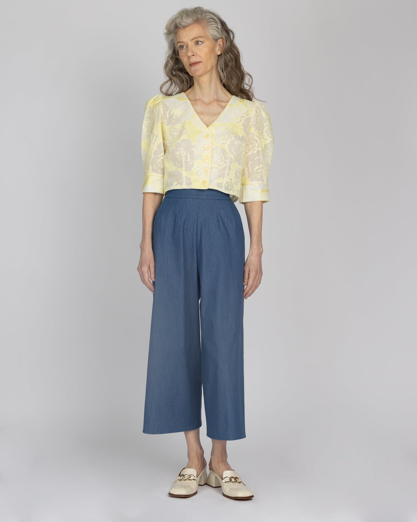 Eastside | Pantalon palazzo midi