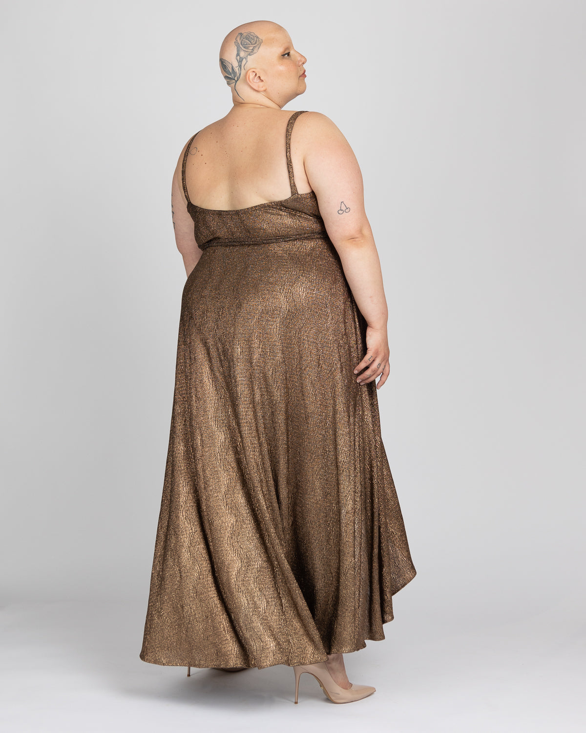 Drama Queen | Metallic Wrap Gown
