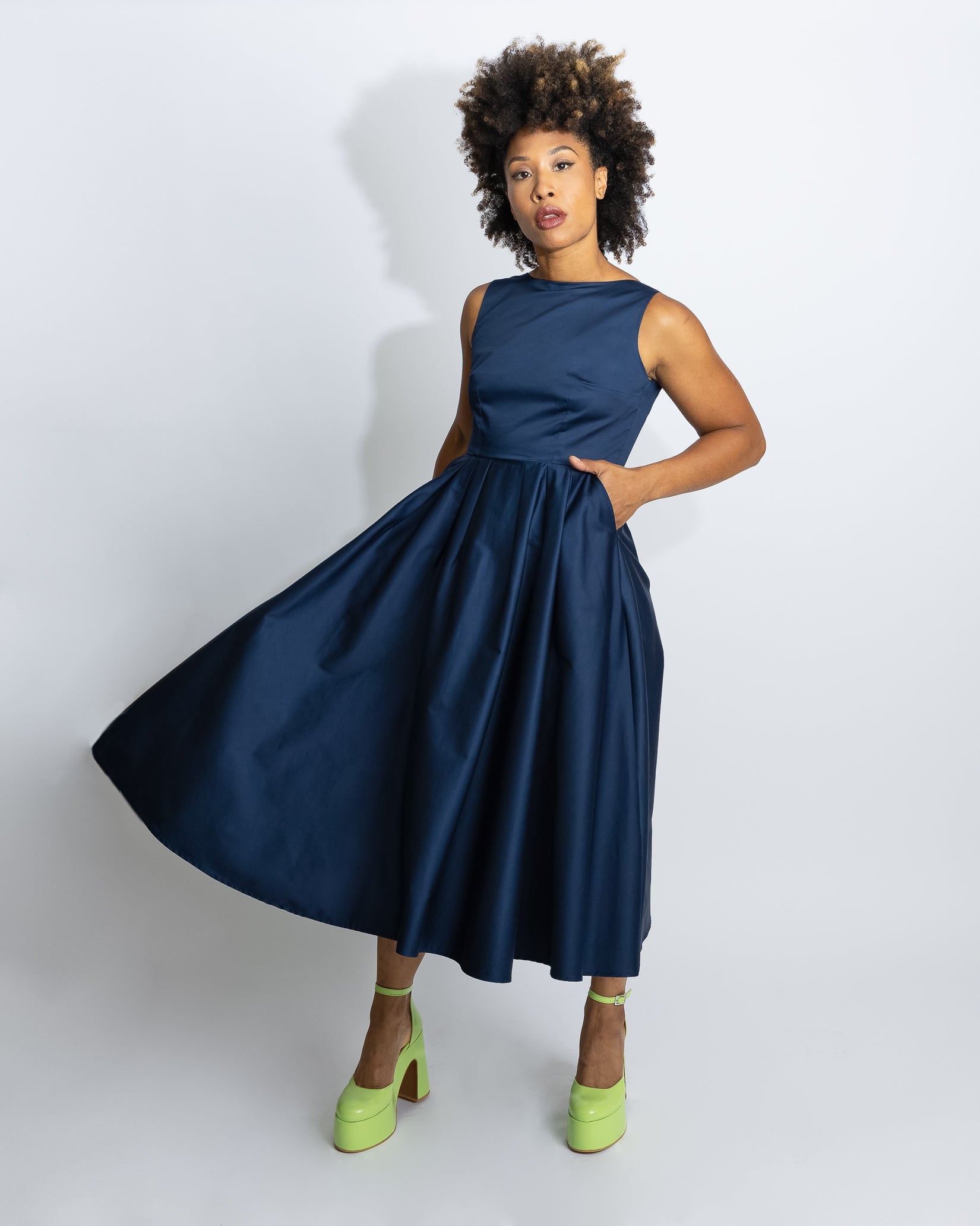 Honeycomb Midi A Line Cocktail Dress Boutique Lustre