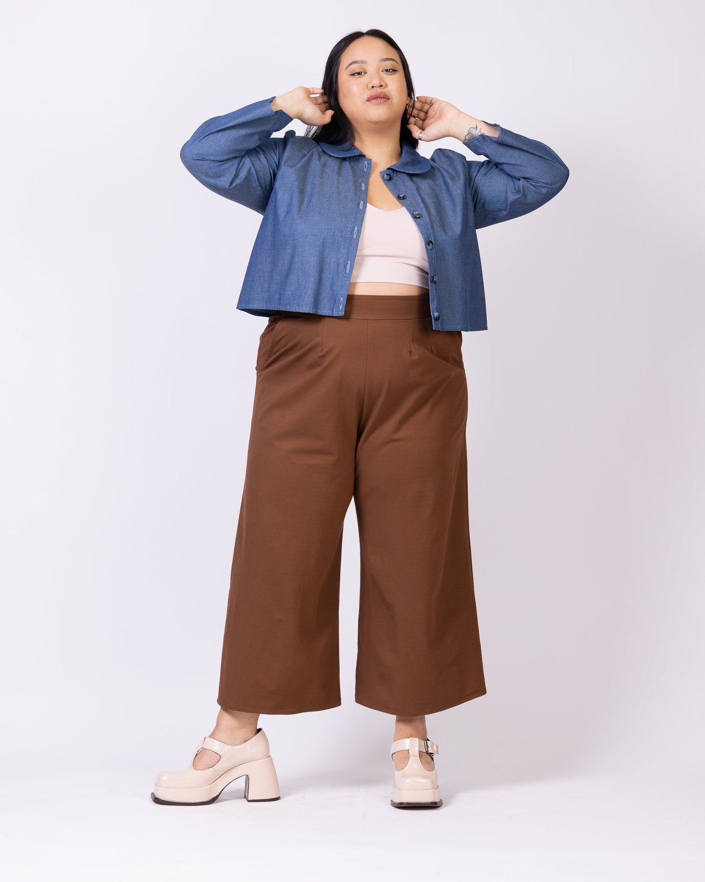 Eastside | Pantalon palazzo midi