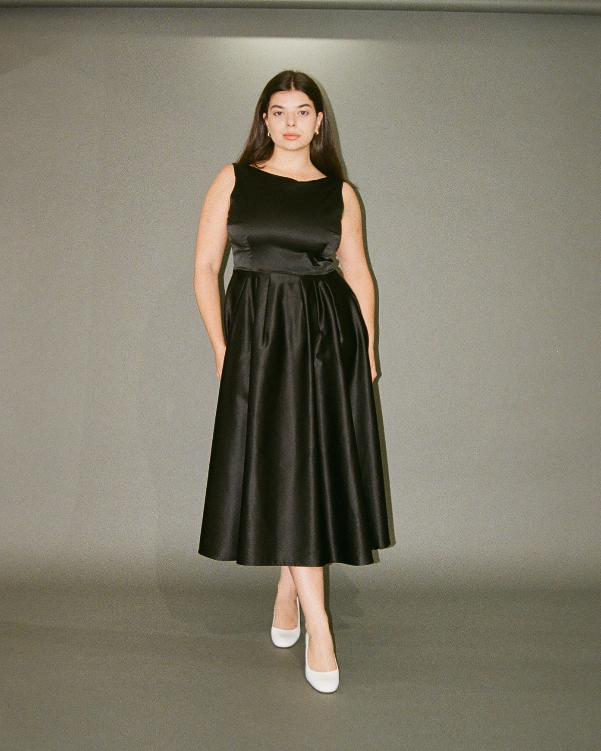 Honeycomb | Midi Satin Cocktail Dress