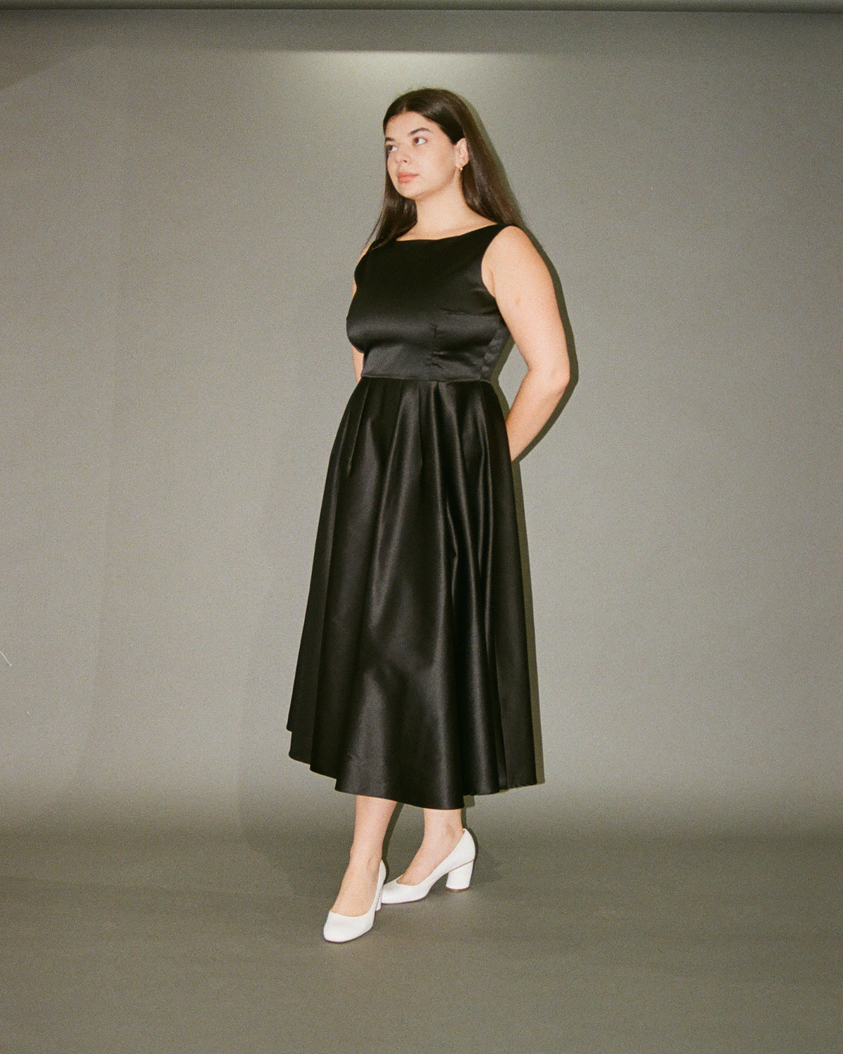 Honeycomb | Midi Satin Cocktail Dress