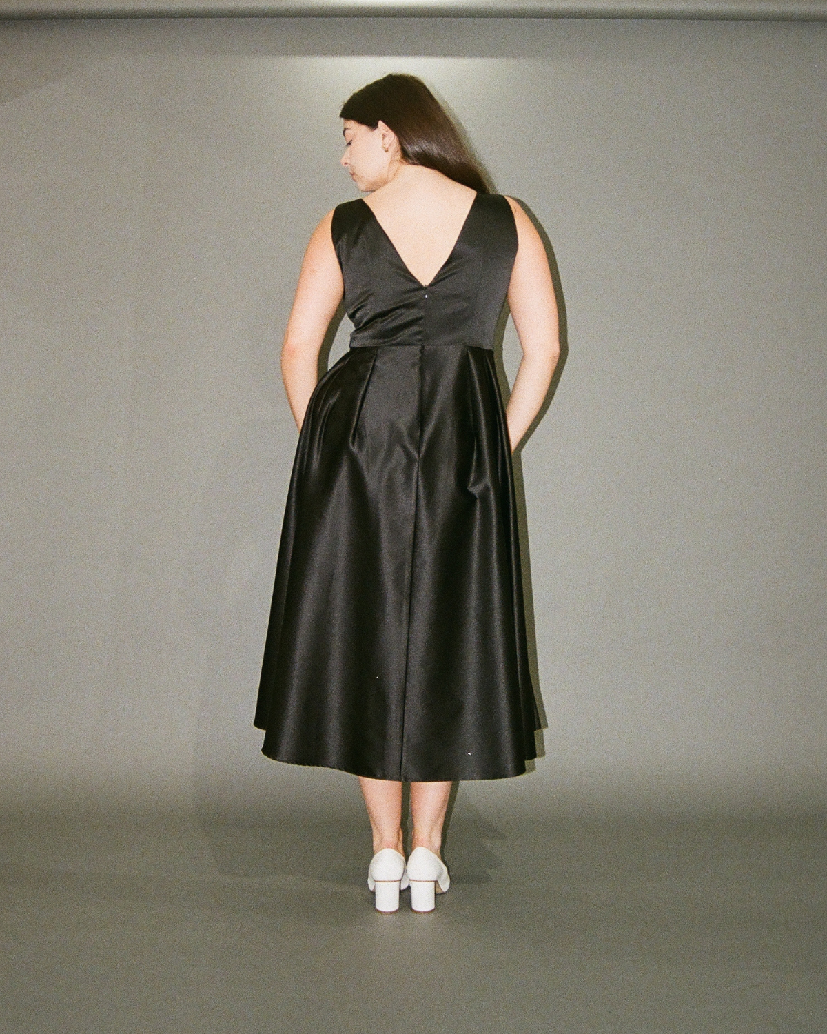 Honeycomb | Midi Satin Cocktail Dress