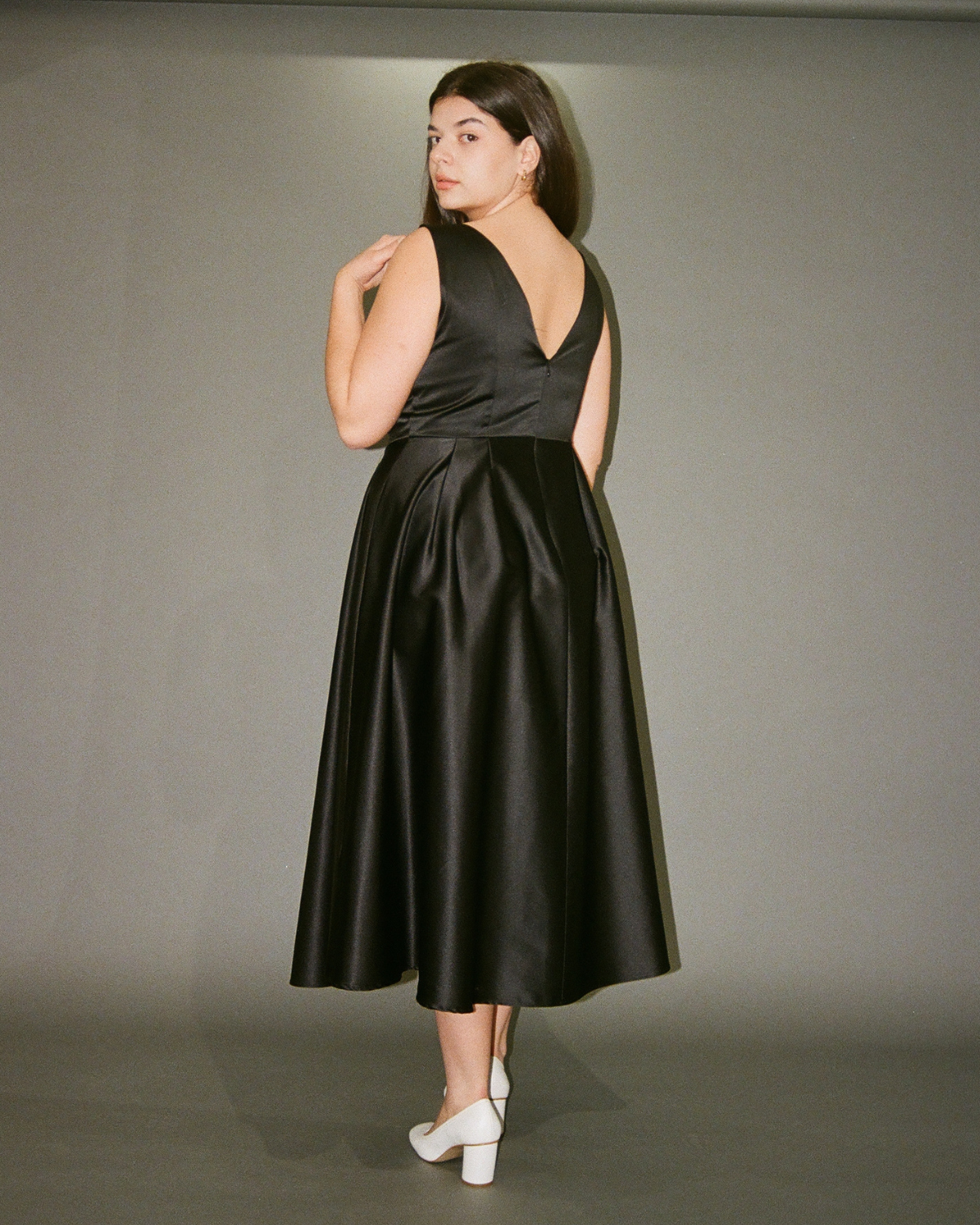 Honeycomb | Midi Satin Cocktail Dress