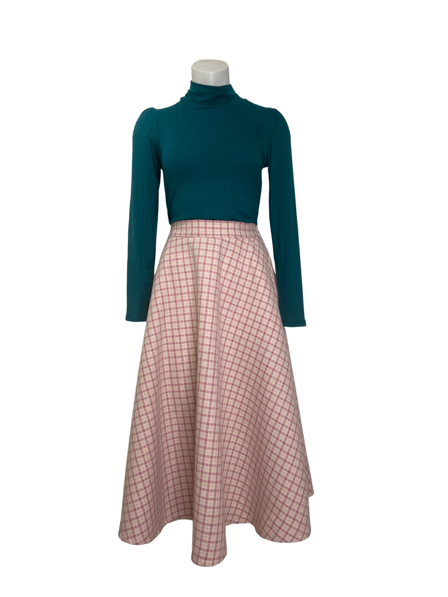 New Wave | Jupe midi taille haute