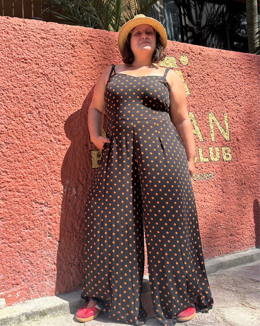 Maria Baila | Belted Wide-Legged Jumpsuit