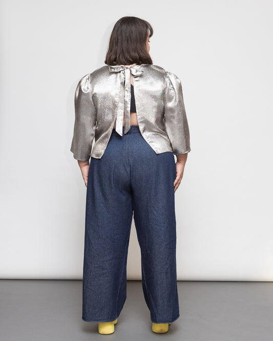 Shimmer | Boléro Réversible à Noeud en Soie