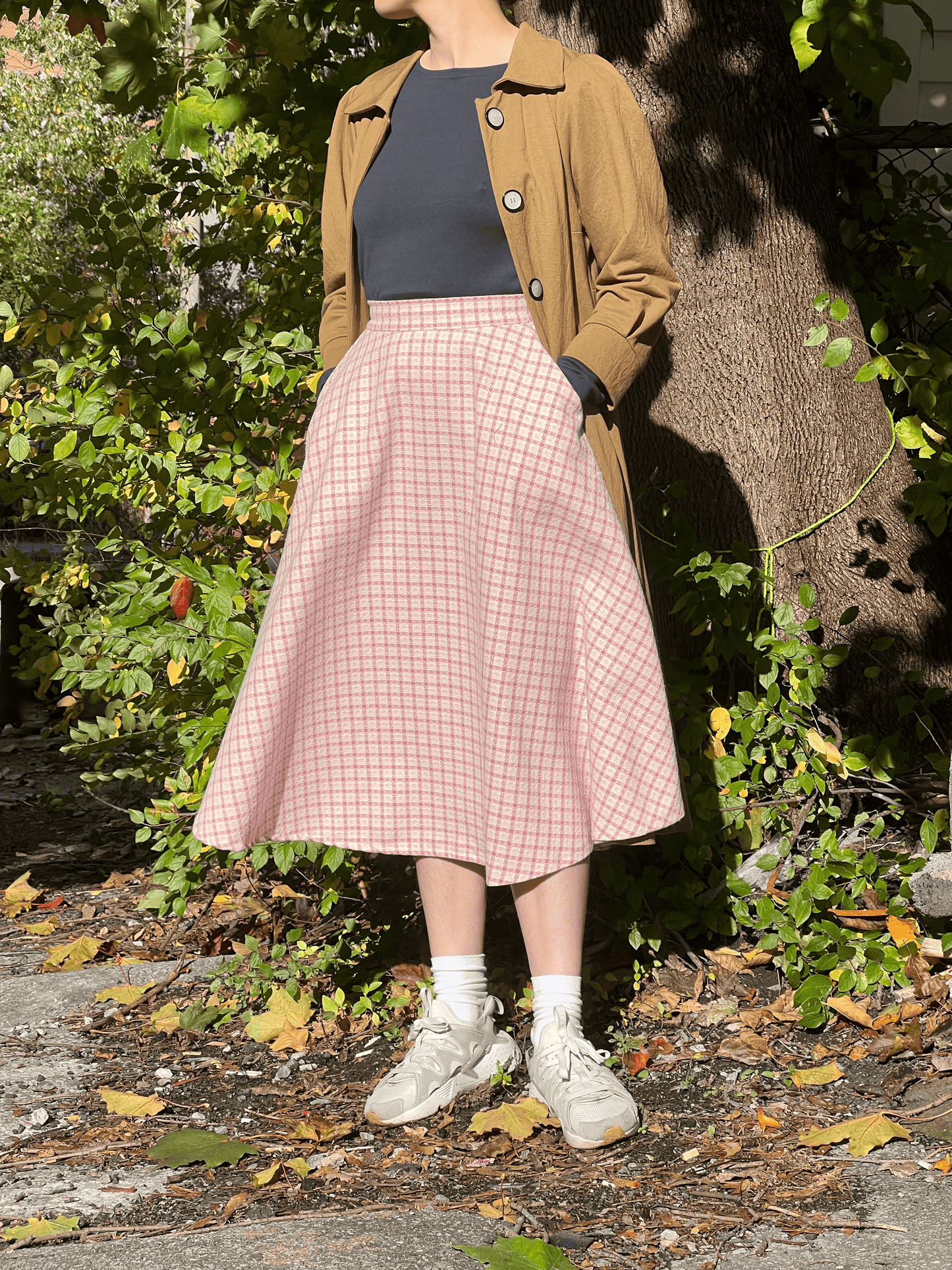 New Wave | Jupe midi taille haute
