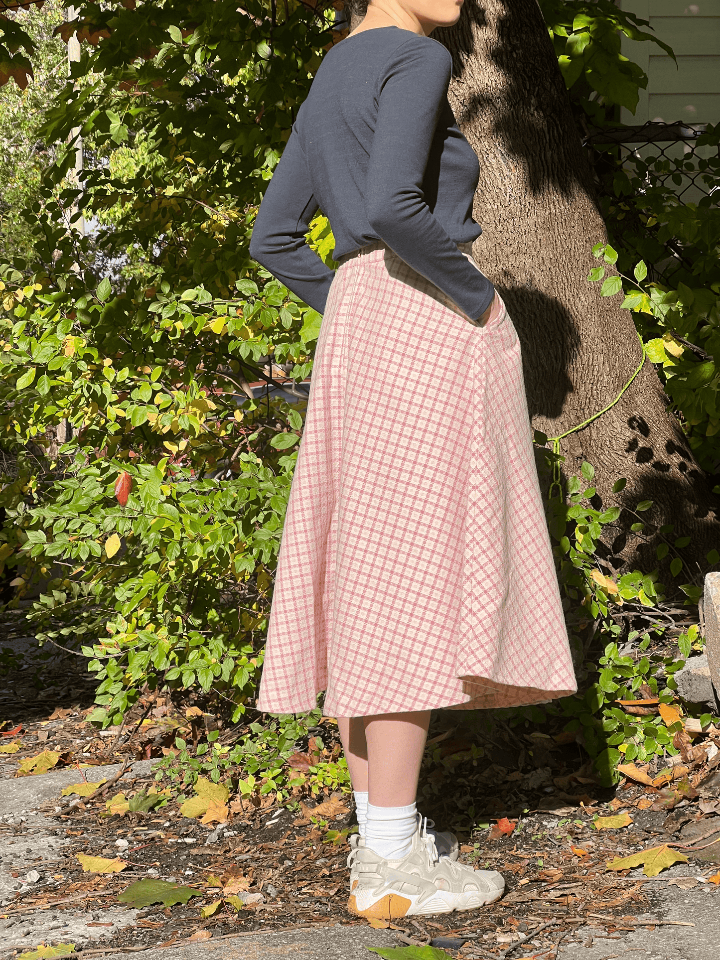 New Wave | Jupe midi taille haute
