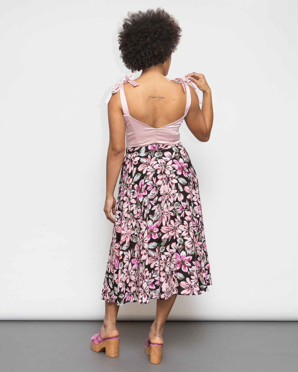 New Wave | Jupe Midi Taille Haute