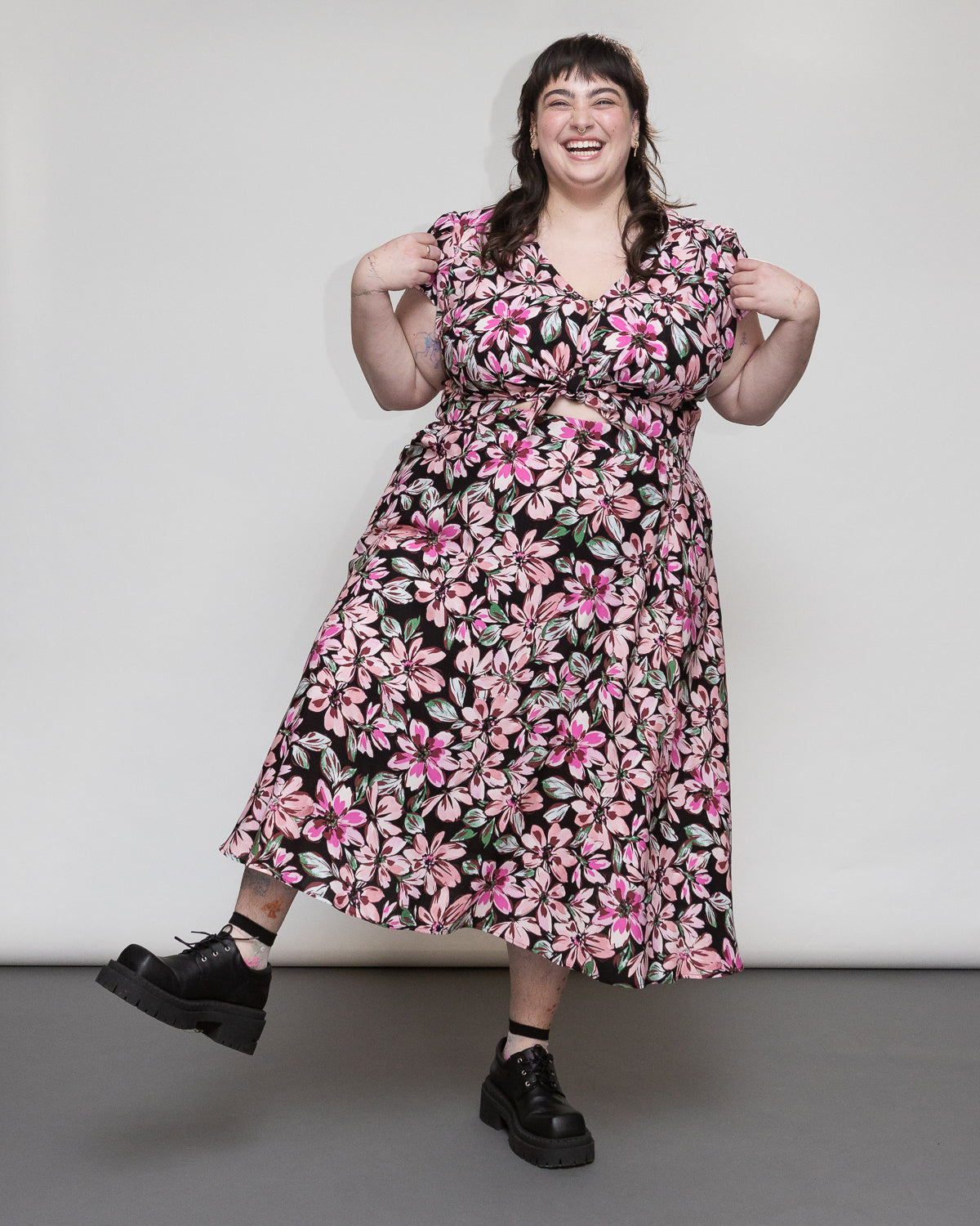 New Wave | Jupe Midi Taille Haute
