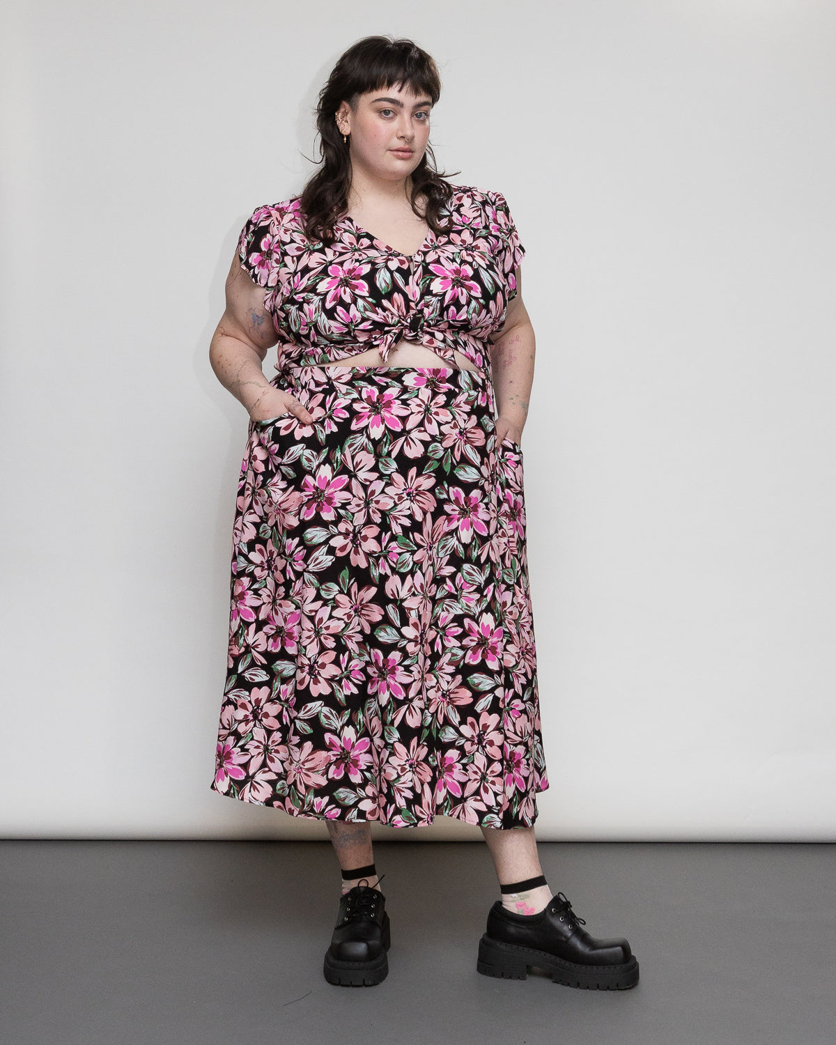 New Wave | Jupe Midi Taille Haute