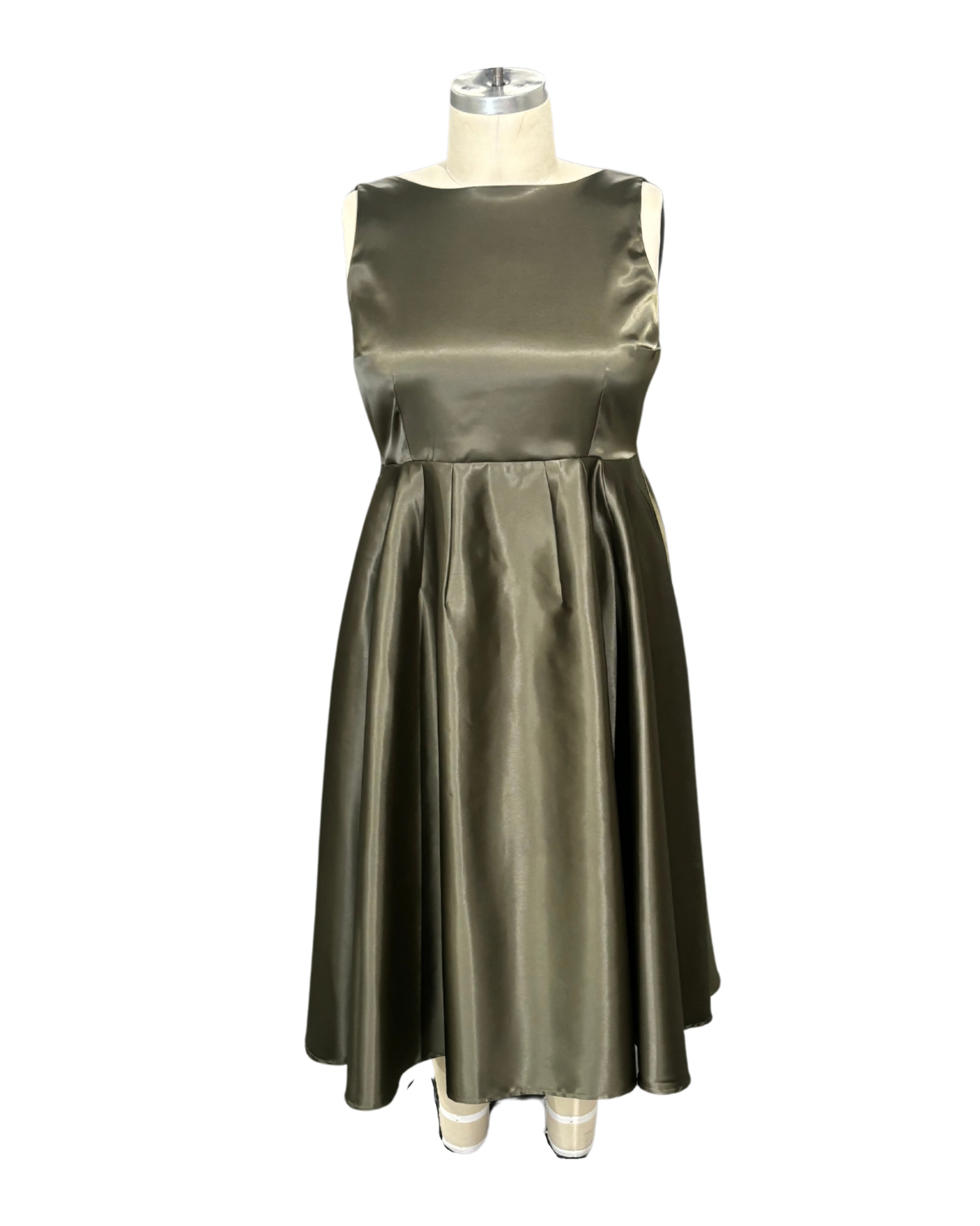 Honeycomb | Robe de cocktail midi en Satin | SUR MESURE | Satin Épais