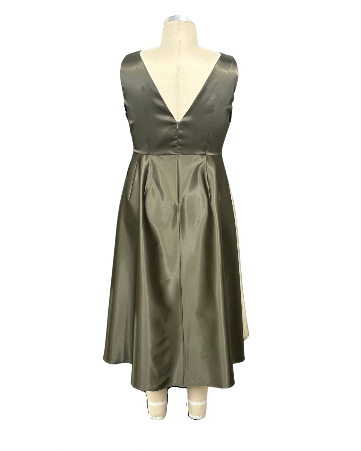 Honeycomb | Robe de cocktail midi en Satin | SUR MESURE | Satin Épais