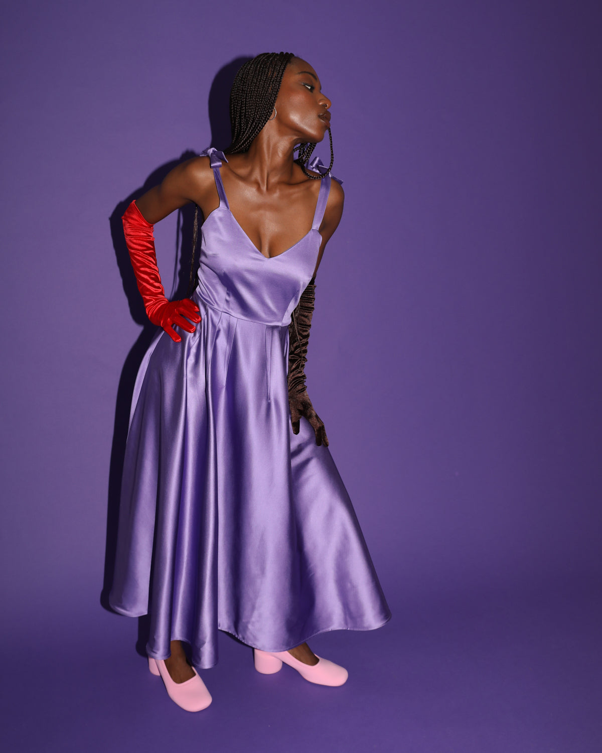 Fantastic Voyage | Robe trapèze texturée | SUR MESURE | Satin Shantung