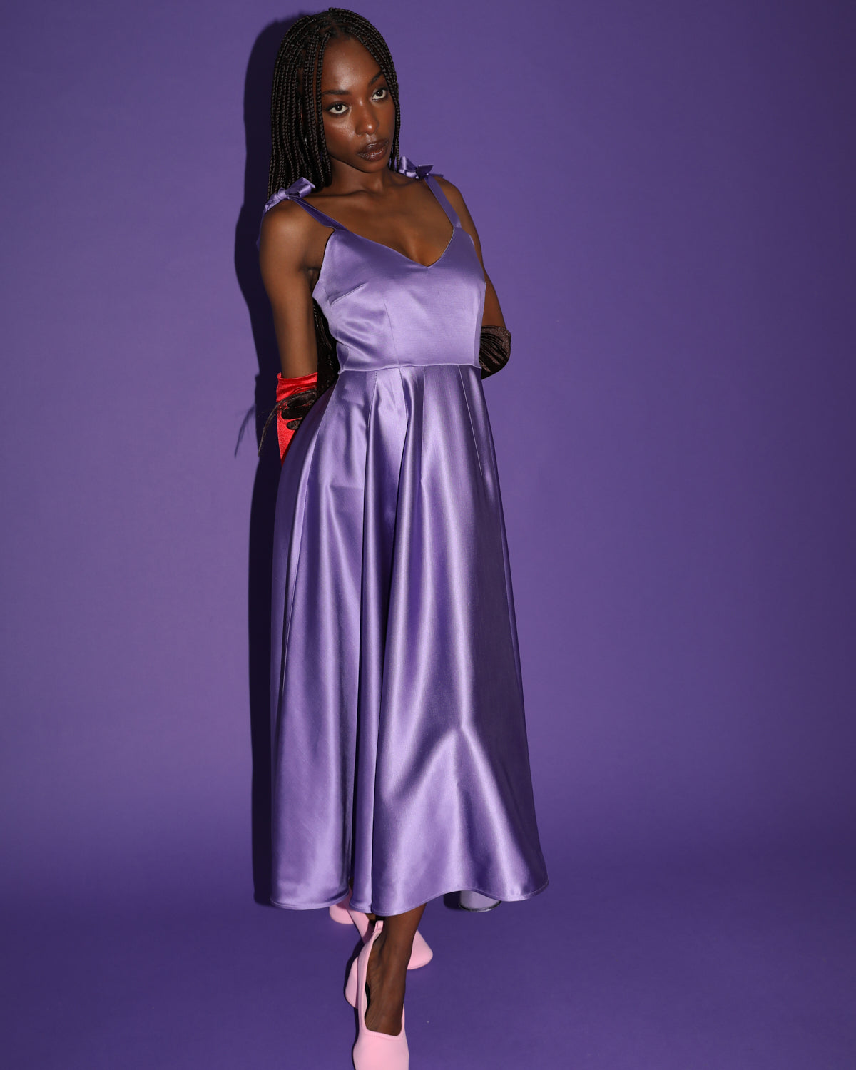 Fantastic Voyage | Robe trapèze texturée | SUR MESURE | Satin Shantung