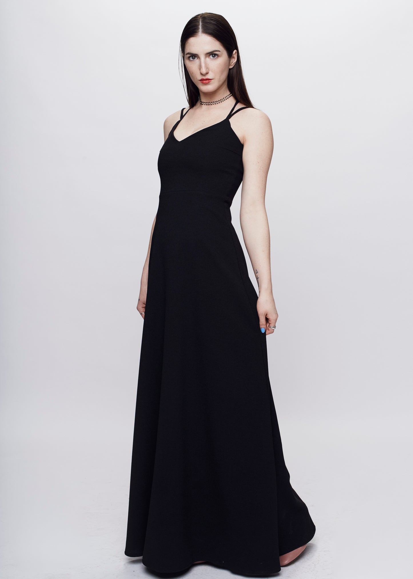 Goodnight Laura | Robe de soirée trapèze | Noir