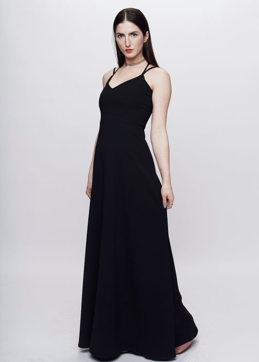 Goodnight Laura | Robe de soirée trapèze | Noir