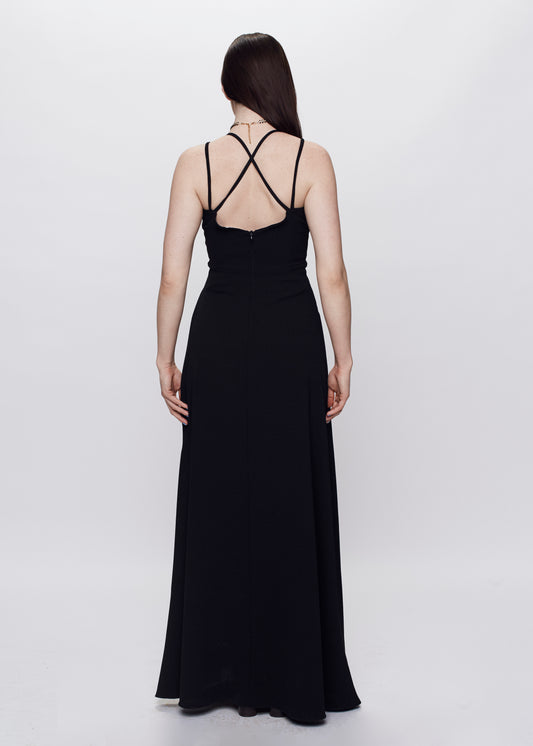 Goodnight Laura | Robe de soirée trapèze | Noir