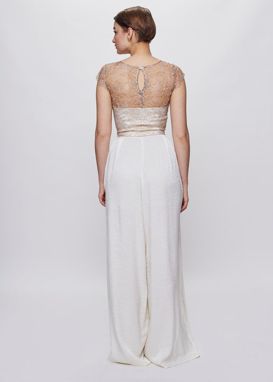Jane B | Pantalon palazzo plissé de mariée