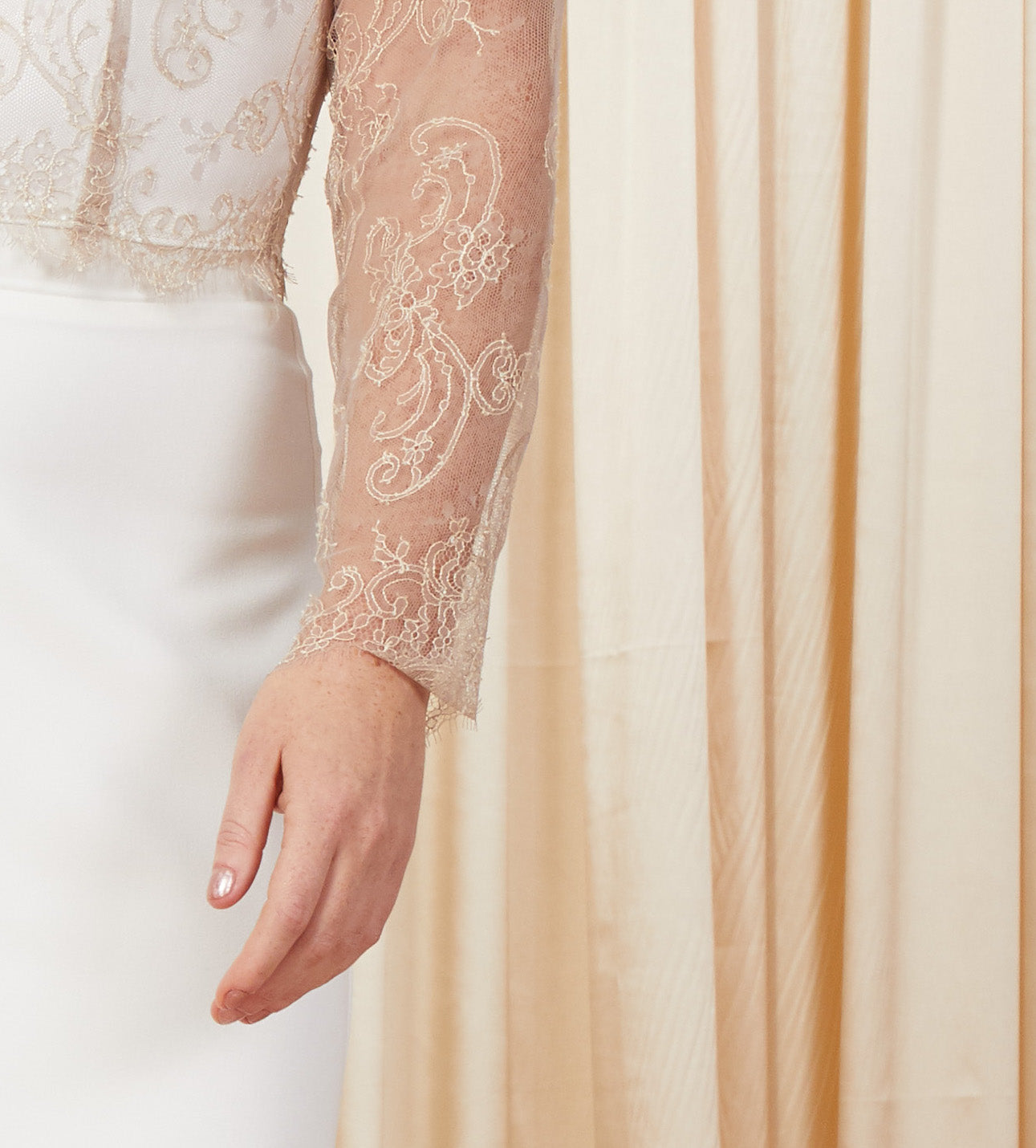 Si Doucement | Top de mariée à manches longues