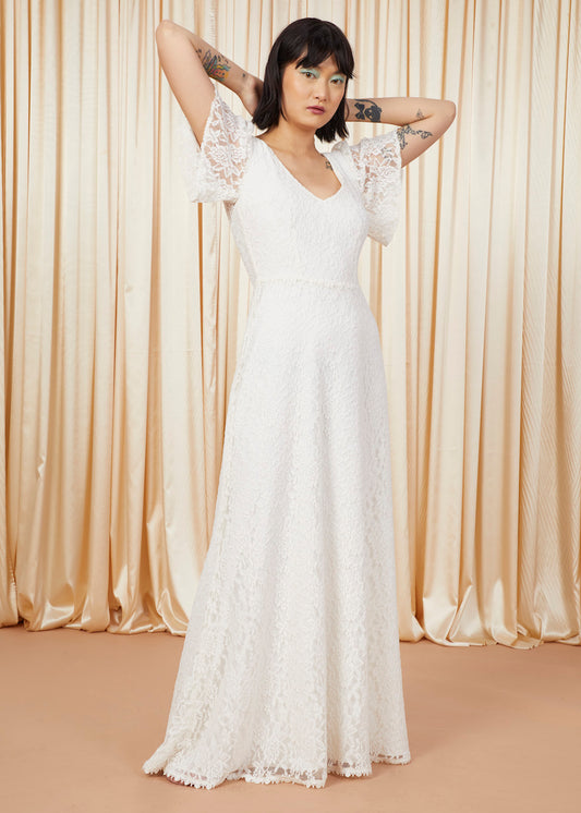 Lady Boho | Robe de mariée en dentelle à manches évasées