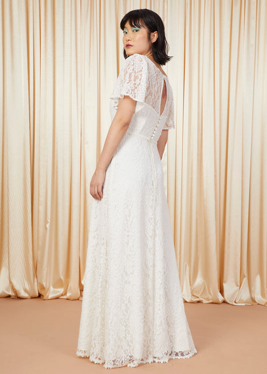 Lady Boho | Robe de mariée en dentelle à manches évasées