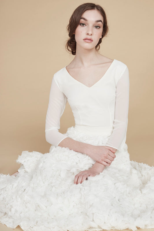 Je t'aime Je t'aime | Haut de mariée en mousseline