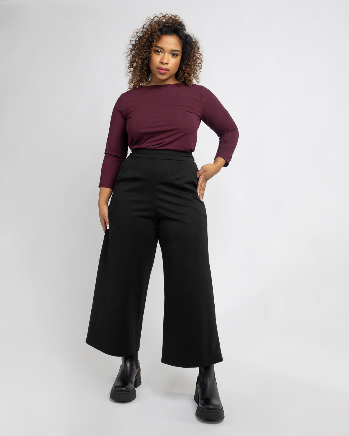 Eastside | Pantalon palazzo midi