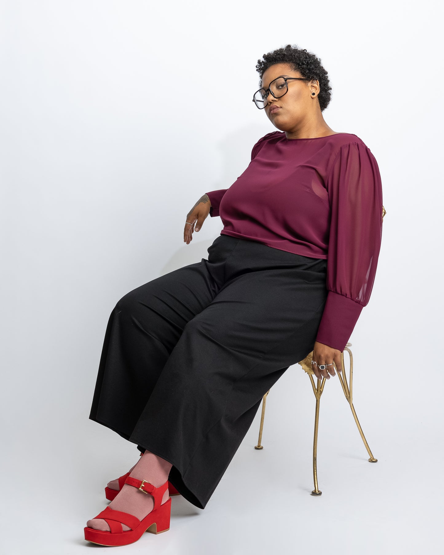 Eastside | Pantalon palazzo midi