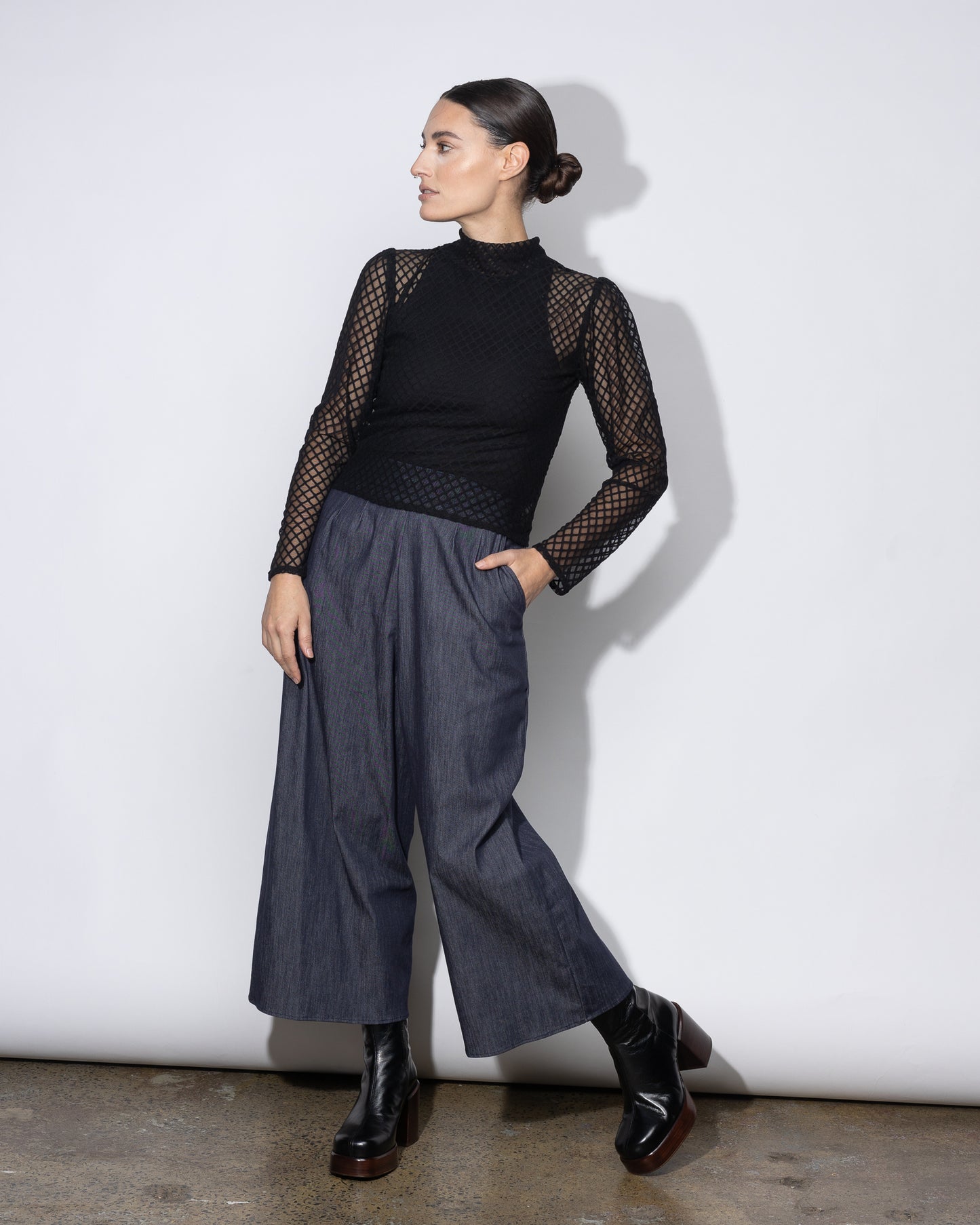 Eastside | Pantalon palazzo midi