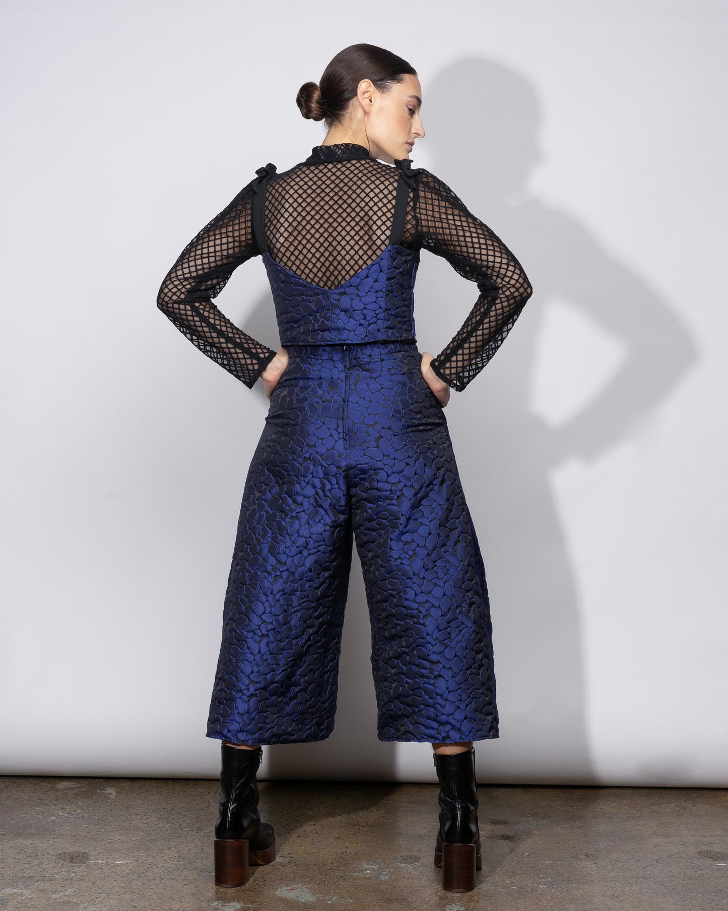 Rock Lobster | Velour Mesh Turtleneck Top