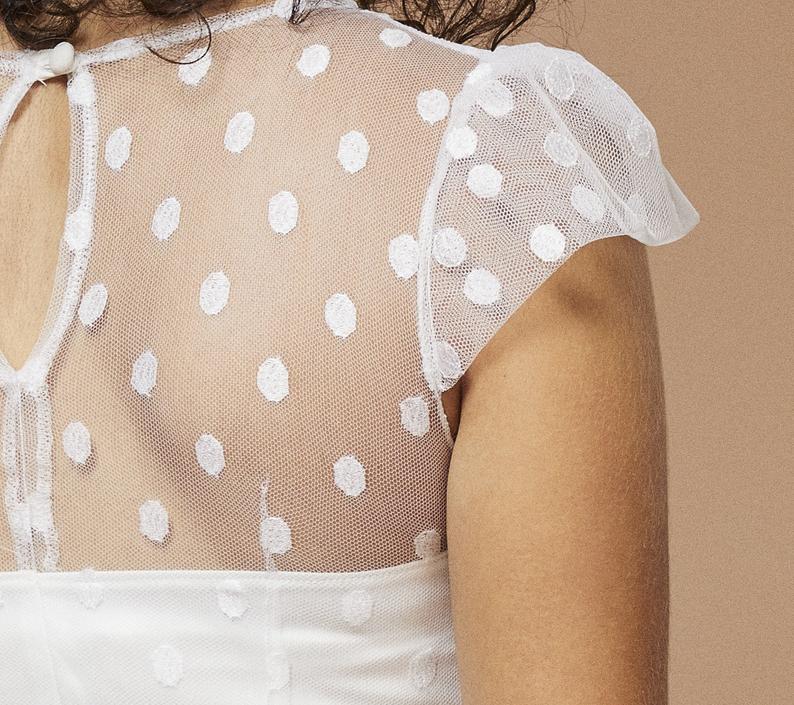 La Quête | French Lace Bridal Top | White