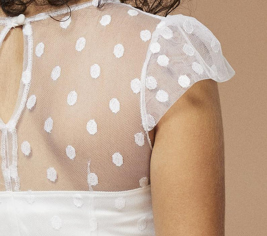 La Quête | French Lace Bridal Top | White