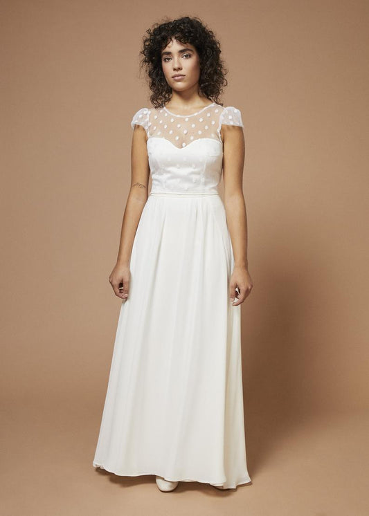 La Quête | French Lace Bridal Top | White