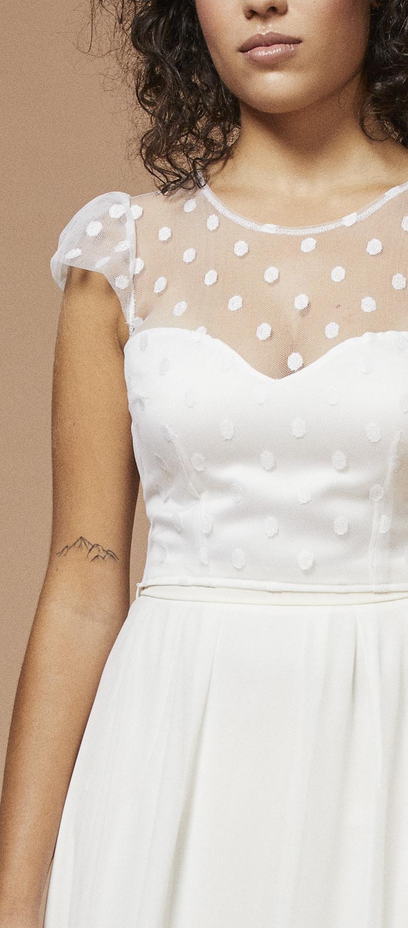 La Quête | French Lace Bridal Top | White