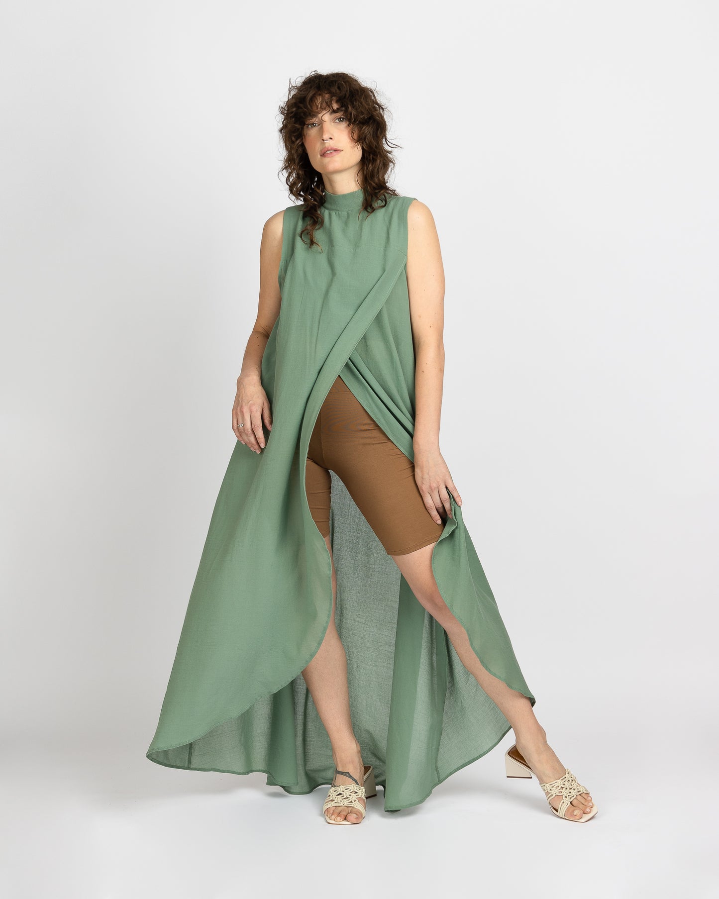 Earth Intruders | Sleeveless Wrap Mumu