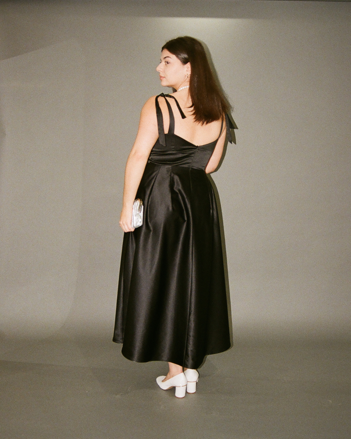 Fantastic Voyage | Tea Length Satin Dress