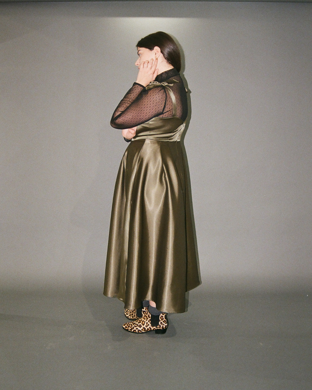 Fantastic Voyage | Tea Length Satin Dress