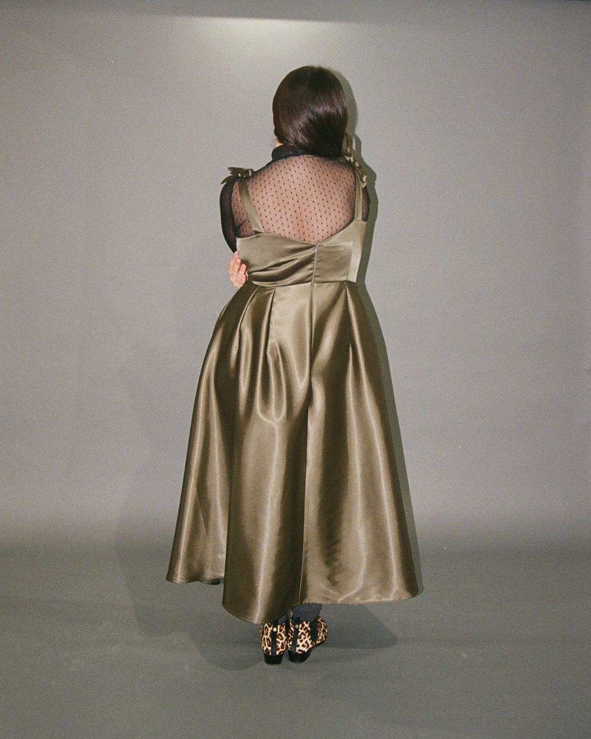 Fantastic Voyage | Tea Length Satin Dress