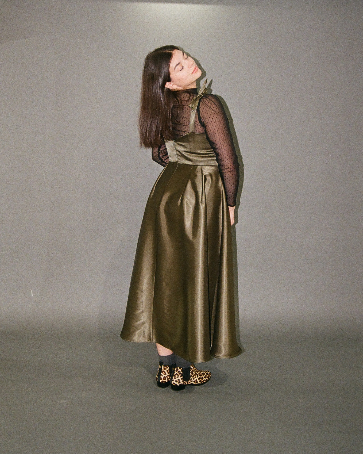 Fantastic Voyage | Tea Length Satin Dress