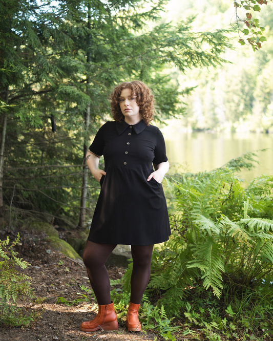 Parklife | Collared Knit Dress | Black