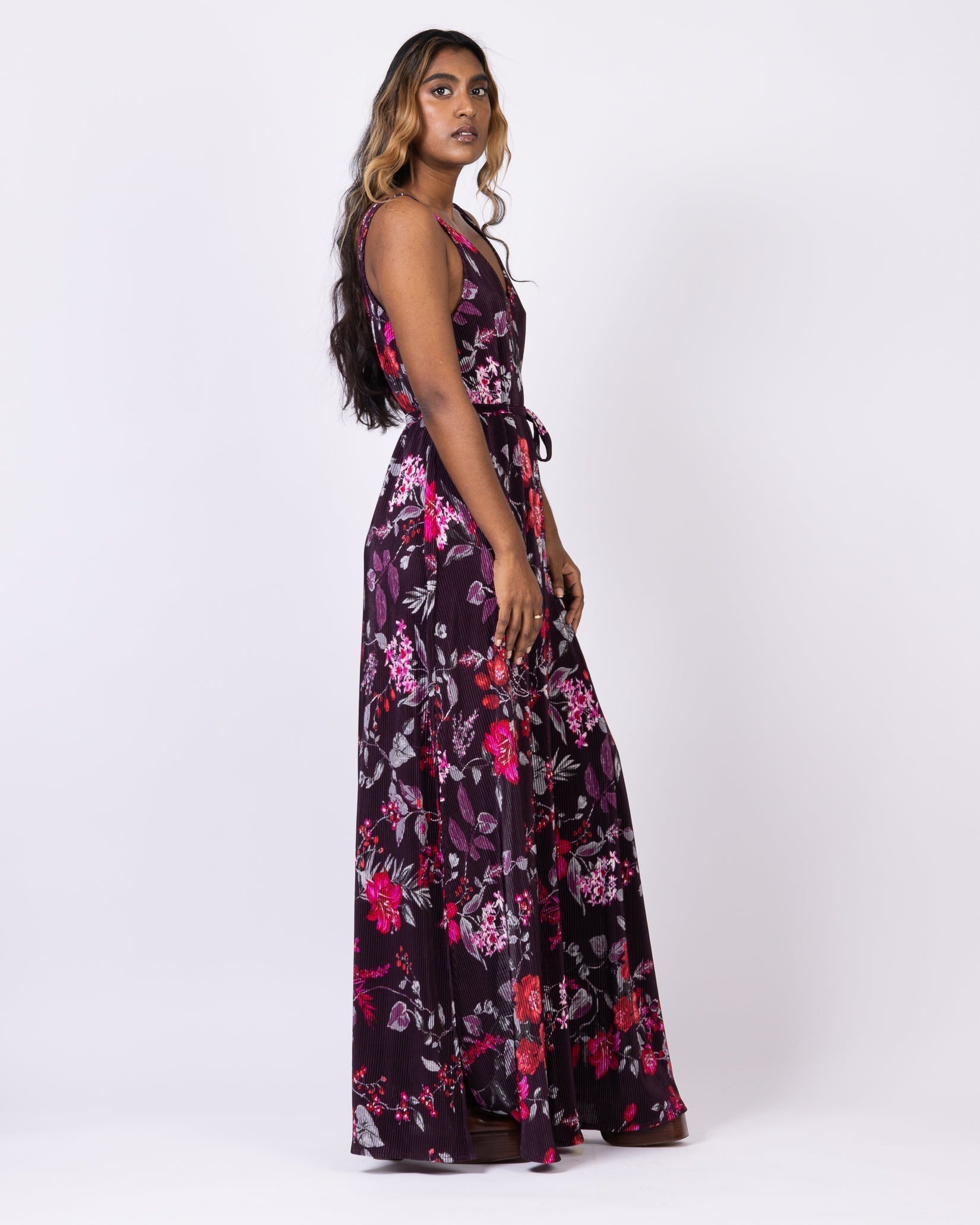 Floral maxi shop slit dress