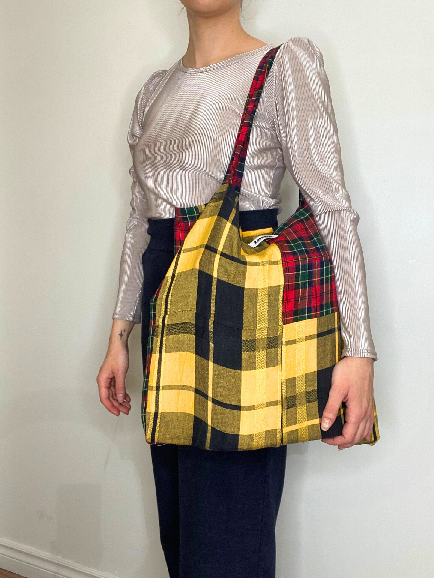 Bits & Pieces | Plaid Collection Zero Waste Tote Bags