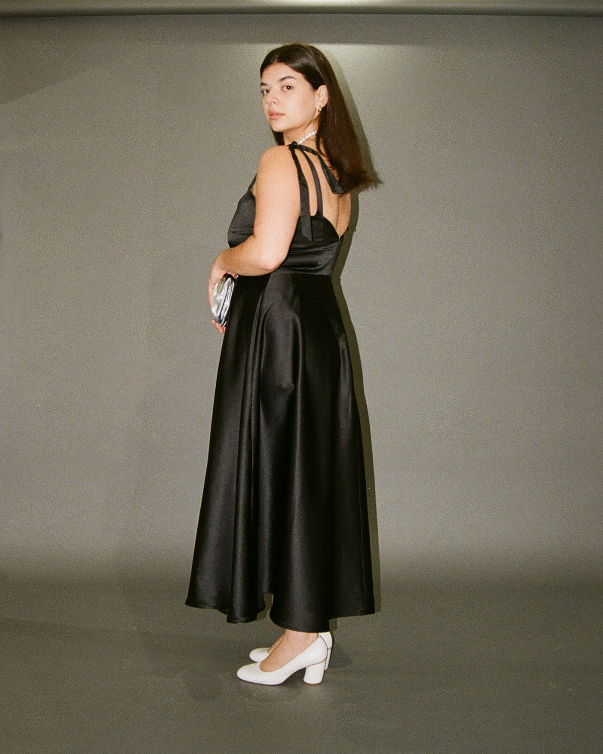 Fantastic Voyage | Tea Length Satin Dress