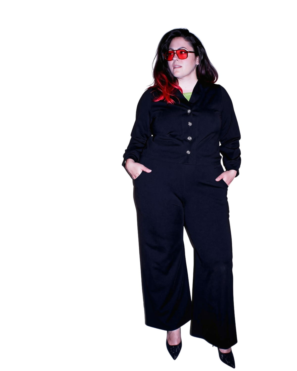Waterfalls 2.0 | High Waisted Pants| Black