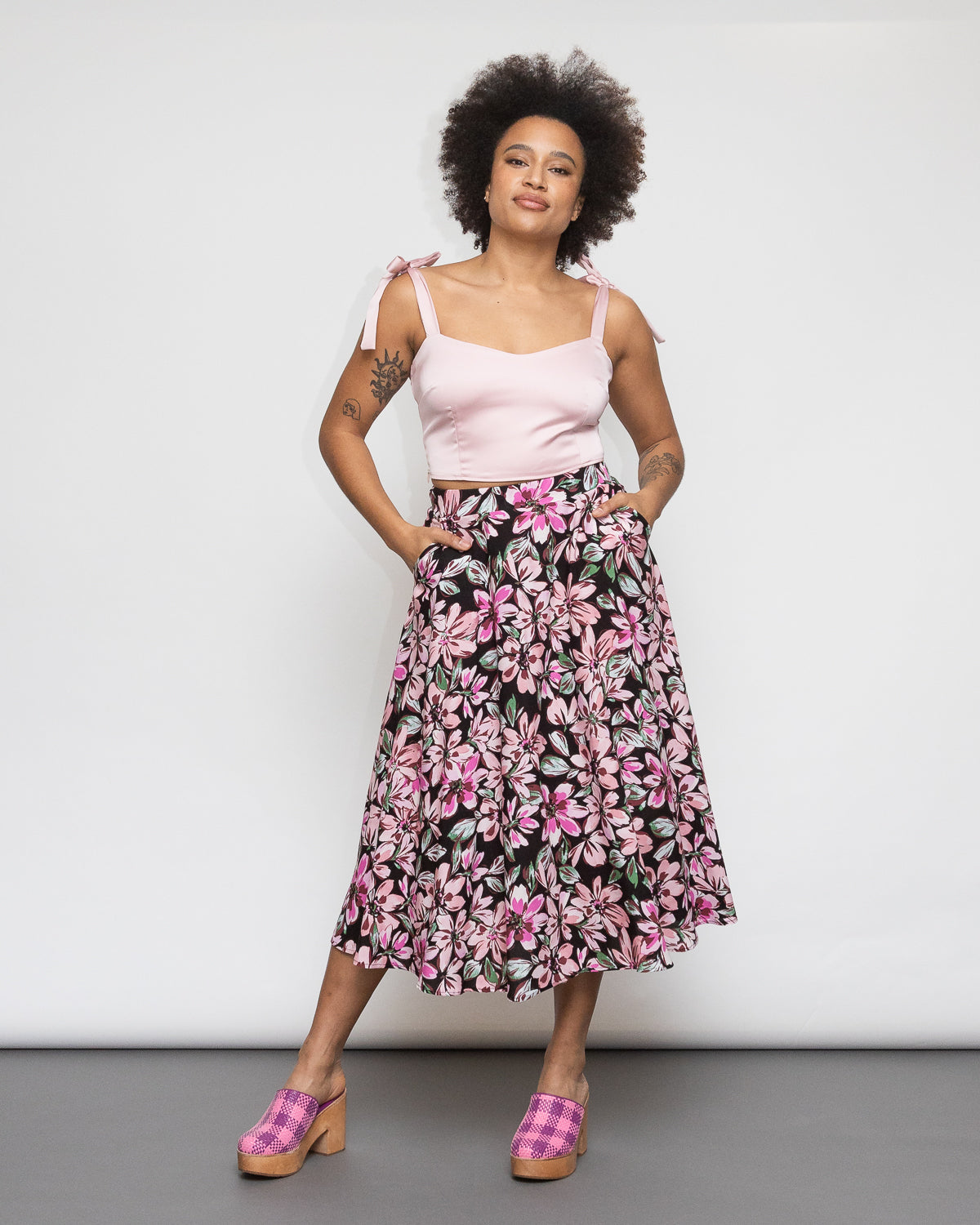 New Wave | High-Waisted Midi Skirt