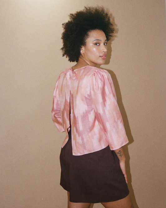 Shimmer | Reversible Silk Bow Bolero