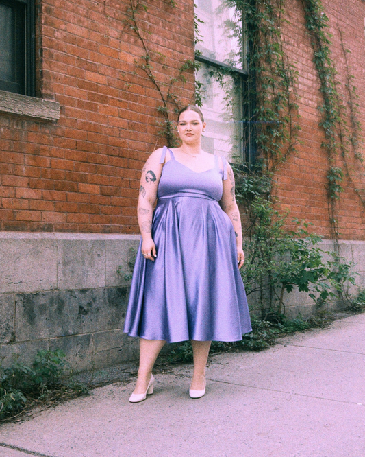 Fantastic Voyage | Tea Length Shantung Dress