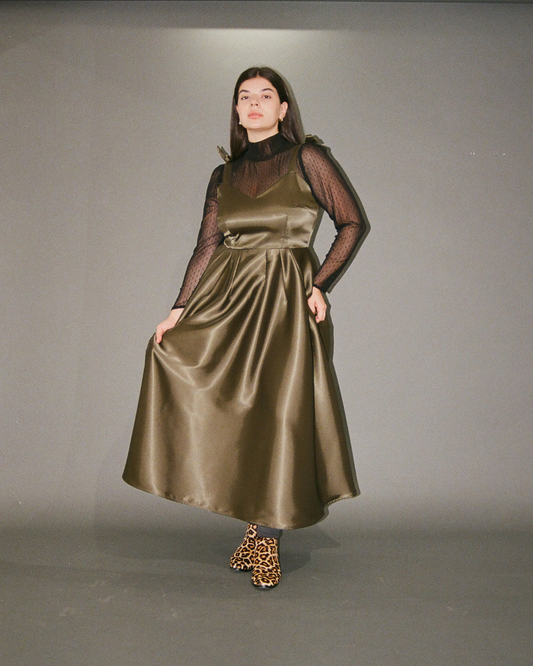 Fantastic Voyage | Robe trapèze texturée | SUR MESURE | Satin Épais